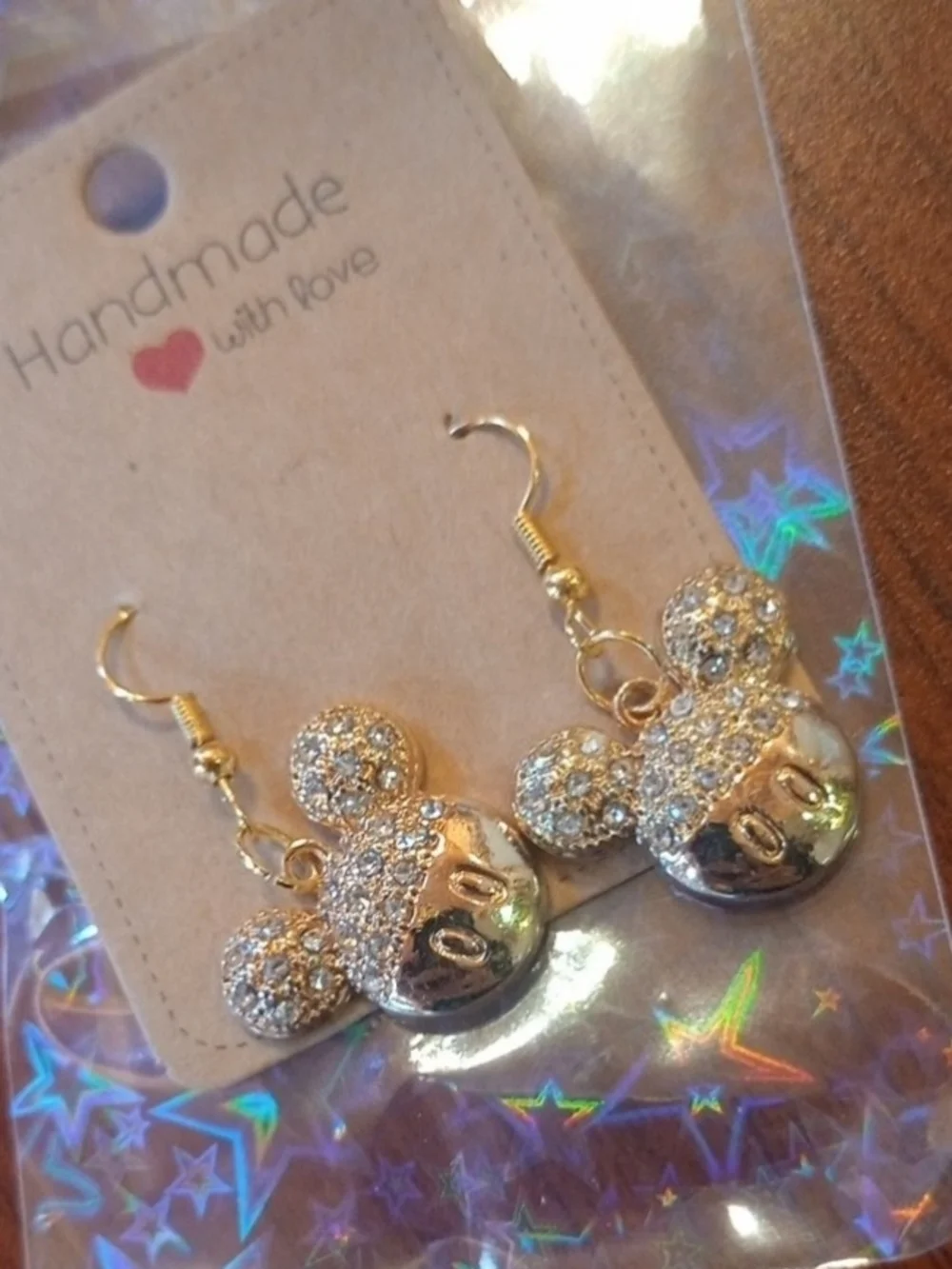 $8 Each Or Bundle 5/$20  Handmade Gold-tone Mickey Mouse Inspired Earrings